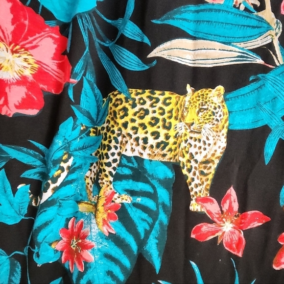 ADR Jungle Print Long Jersey Knit Robe M NWT - Picture 8 of 8